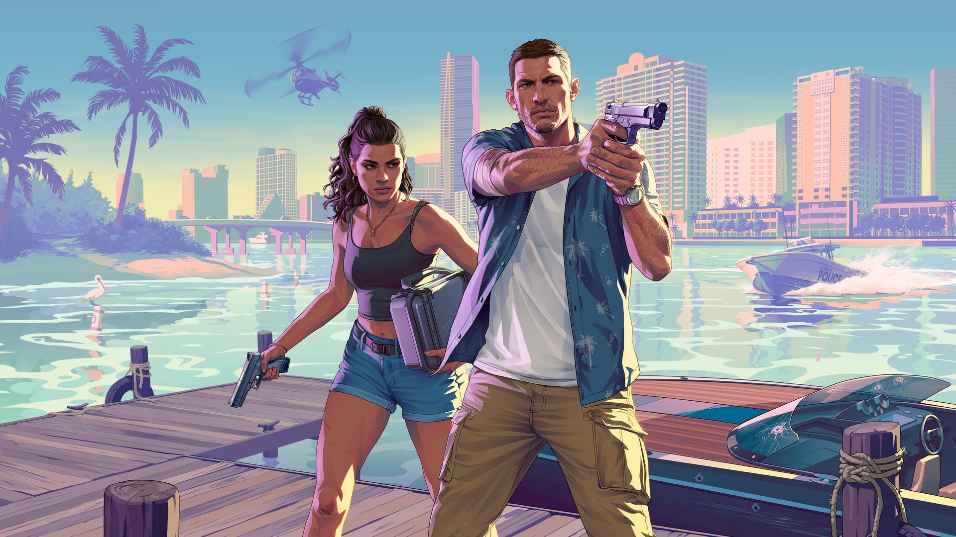 Jason and Lucia key art 2 — official GTA 6 wallpaper