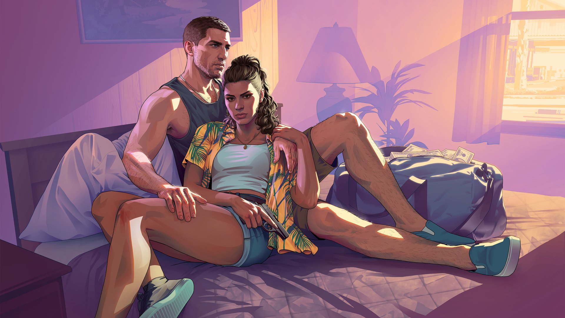 Jason and Lucia motel — official GTA 6 wallpaper