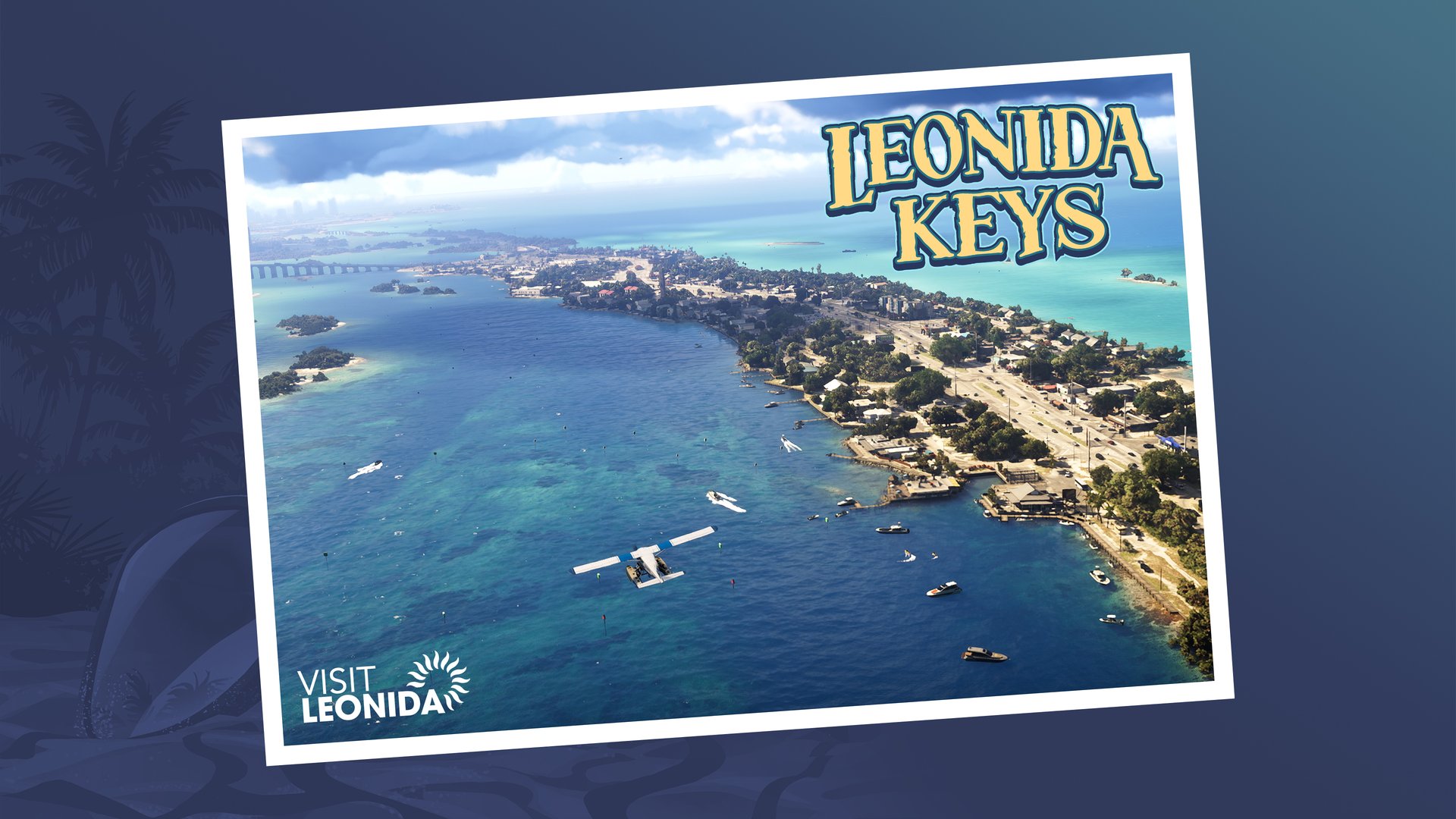 Leonida Keys postcard — official GTA 6 wallpaper