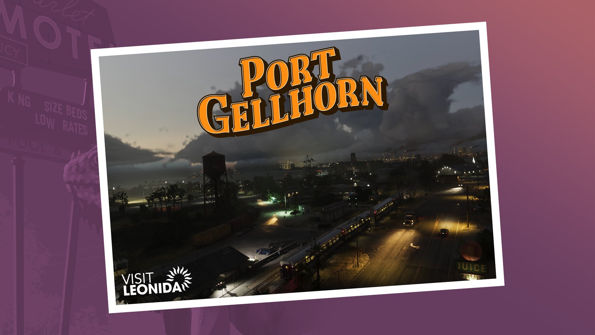 Port Gellhorn postcard — official GTA 6 wallpaper