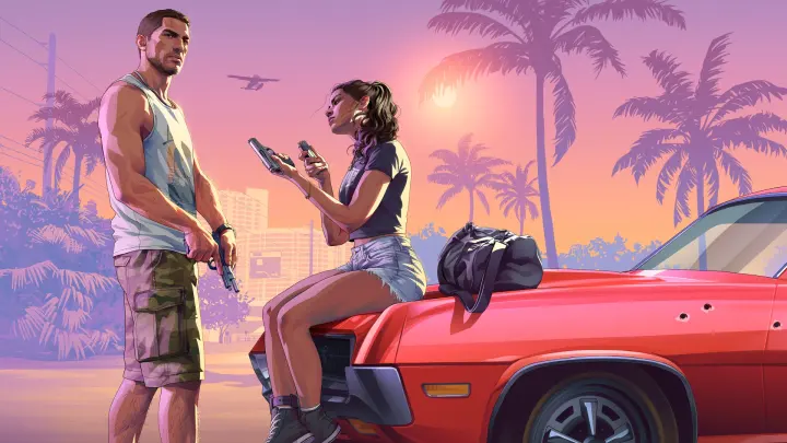 Jason and Lucia lock and load — official GTA 6 wallpaper