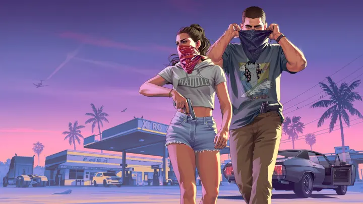 Jason and Lucia robbery — official GTA 6 wallpaper